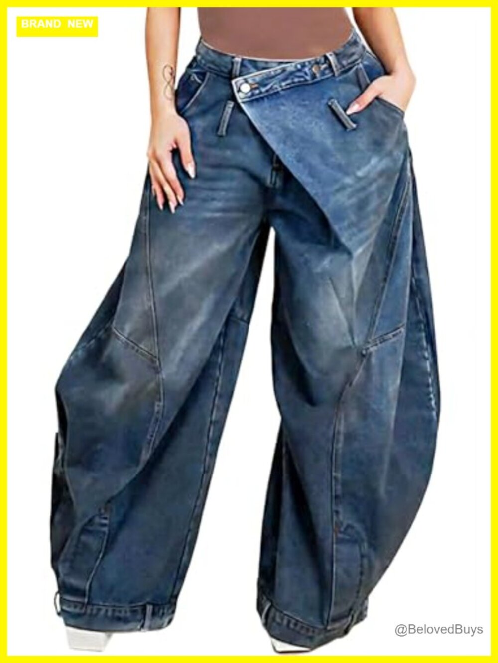High Waisted Baggy Boyfriend Barrel Jeans Wide Leg Denim Pants